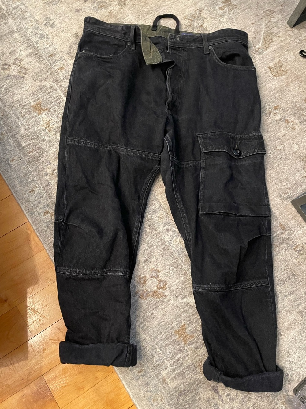 G-Star Raw Men's Black Utility Cargo Pants